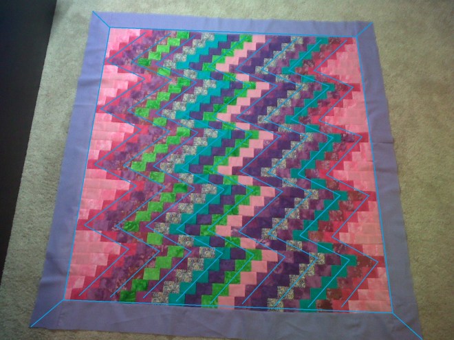Miss A's Quilt with design